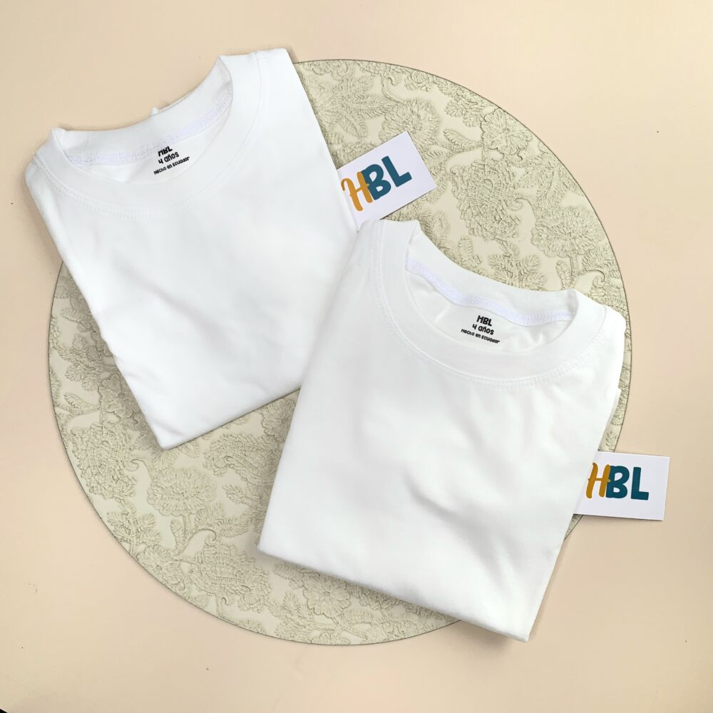 Camiseta 100% alg. Crudo