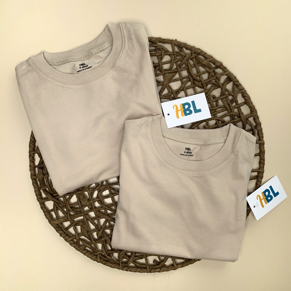 Camiseta 100% alg. Beige
