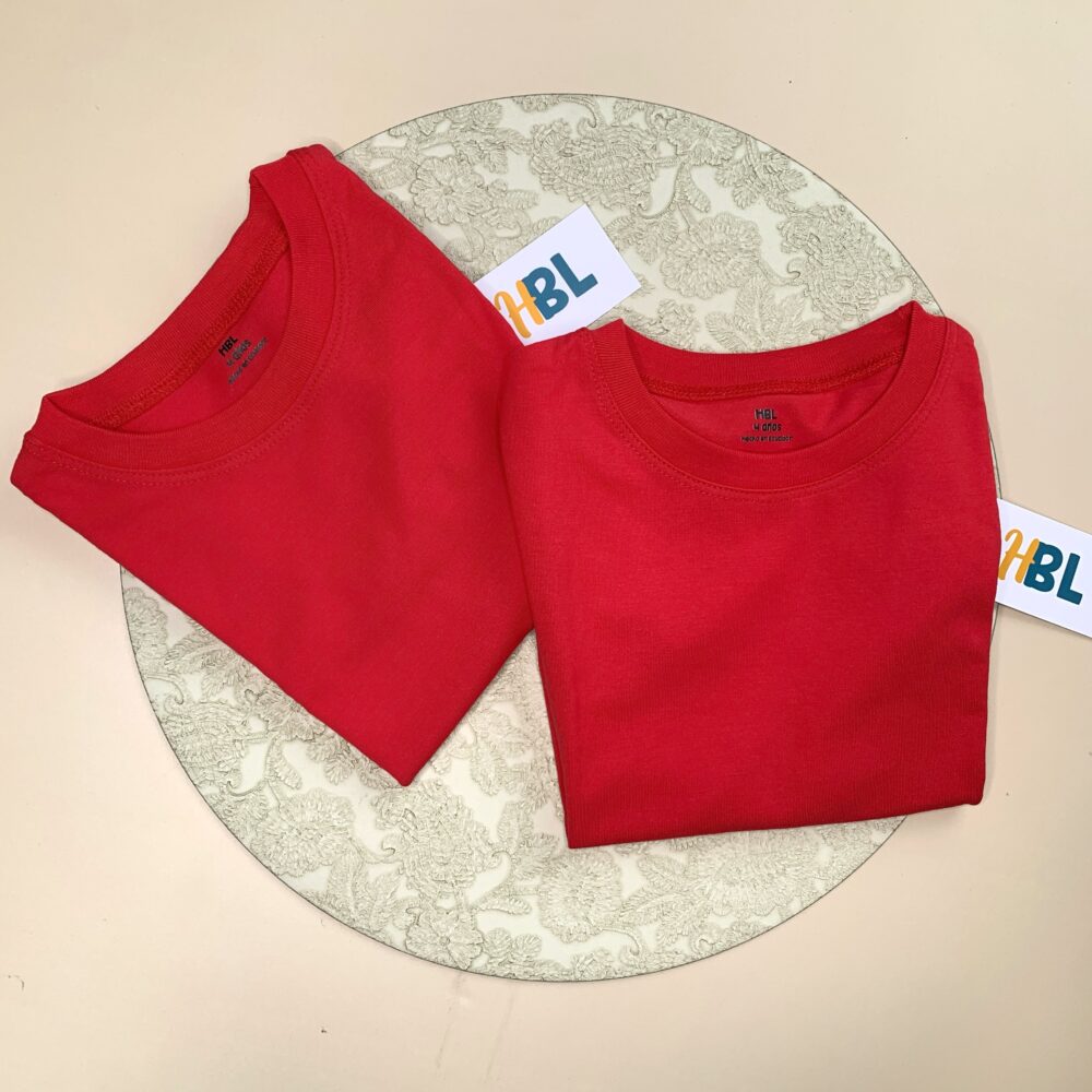 Camiseta 100% alg. Rojo Hombre