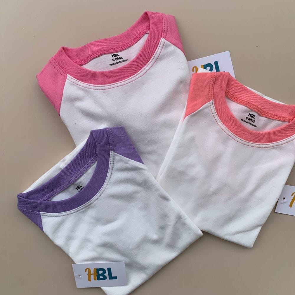 Camisetas MR Tonos Colares y Rosados